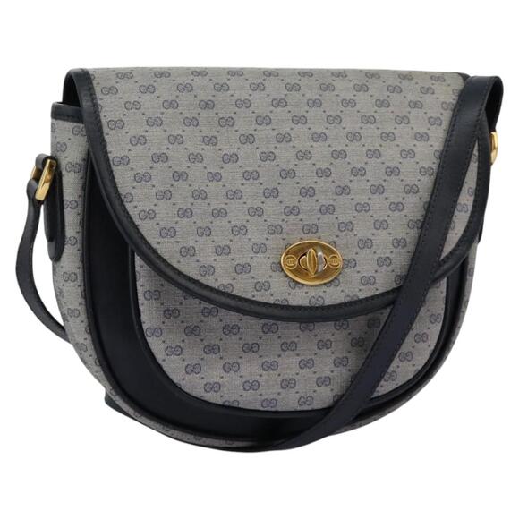 GUCCI Micro GG Supreme Shoulder Bag Pvc Navy Gold 001 58 001 58 - Picture 1 of 16